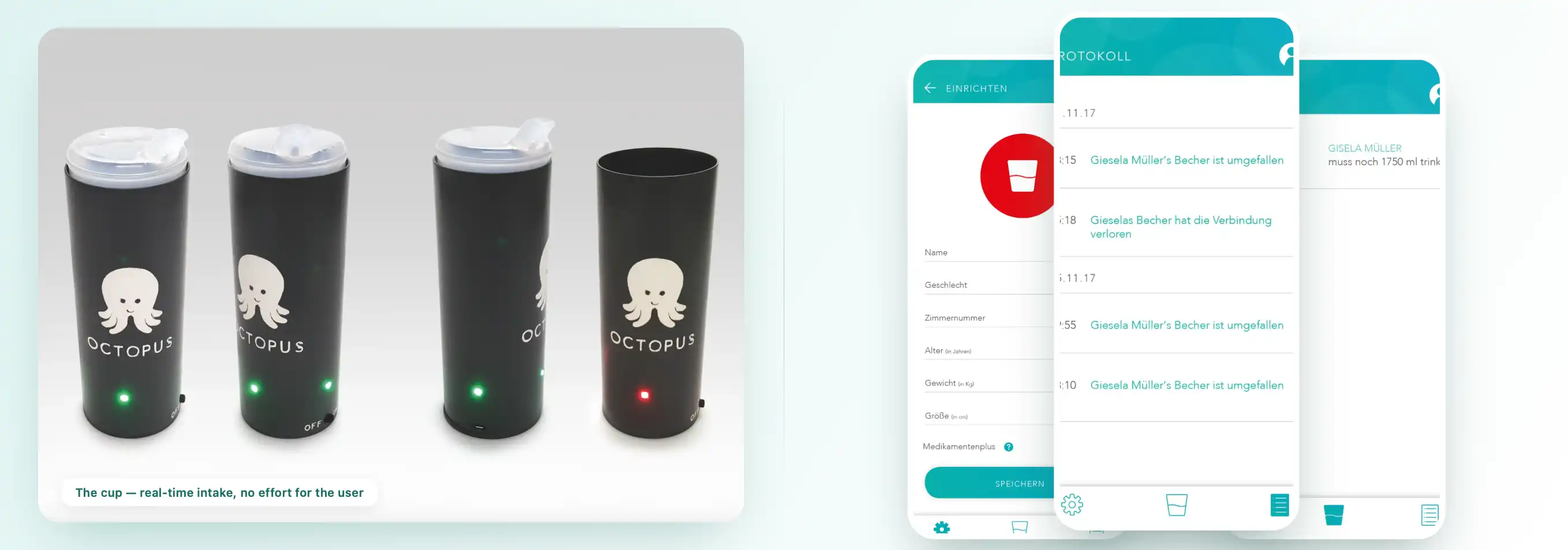 OCTOPUS smart cup and companion app